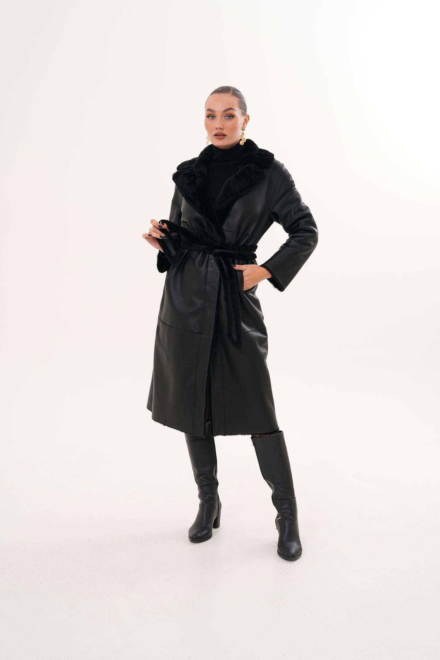 The Emilia Reversible Shearling Leather Women Jacket