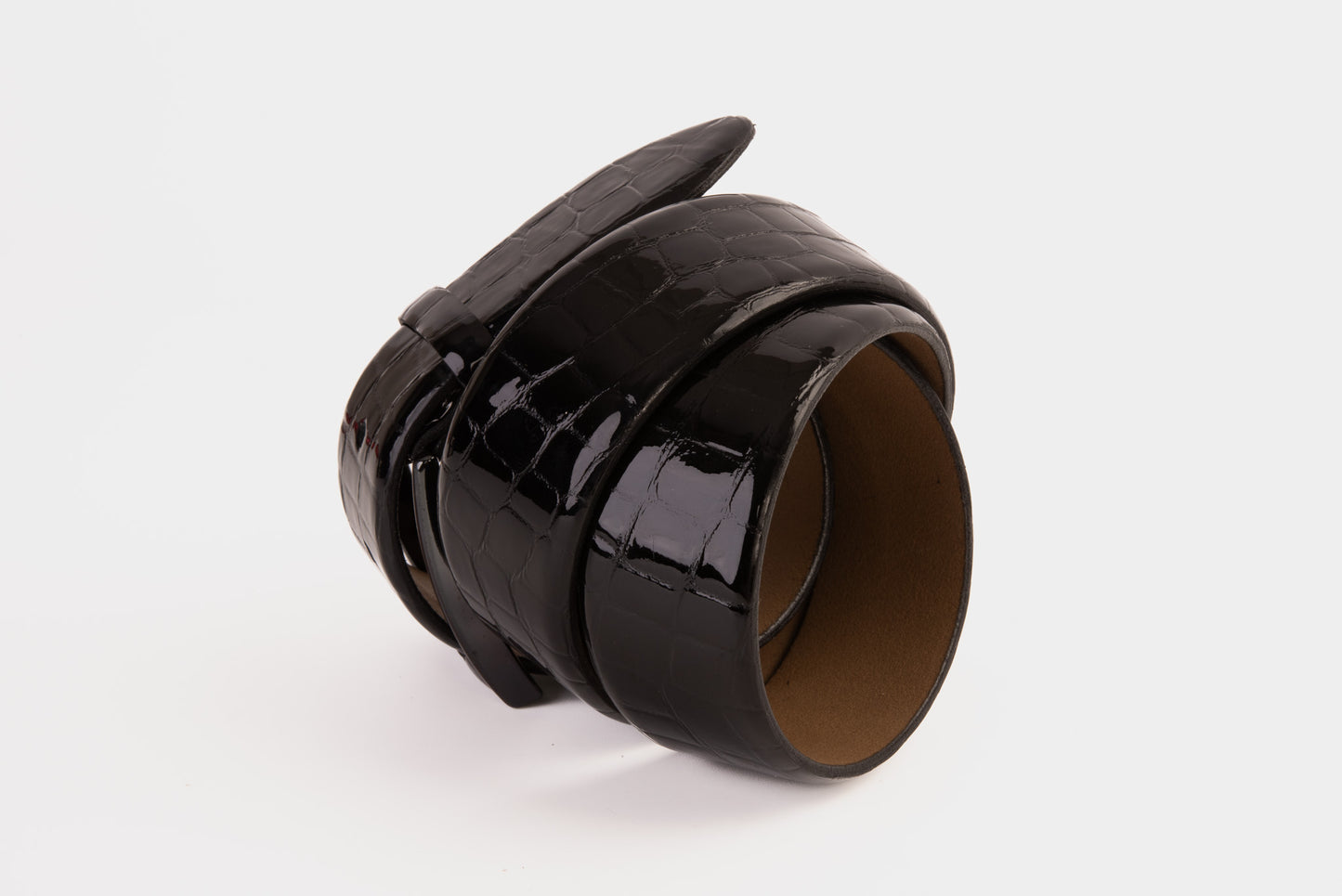 Cinturón de charol negro Cordova