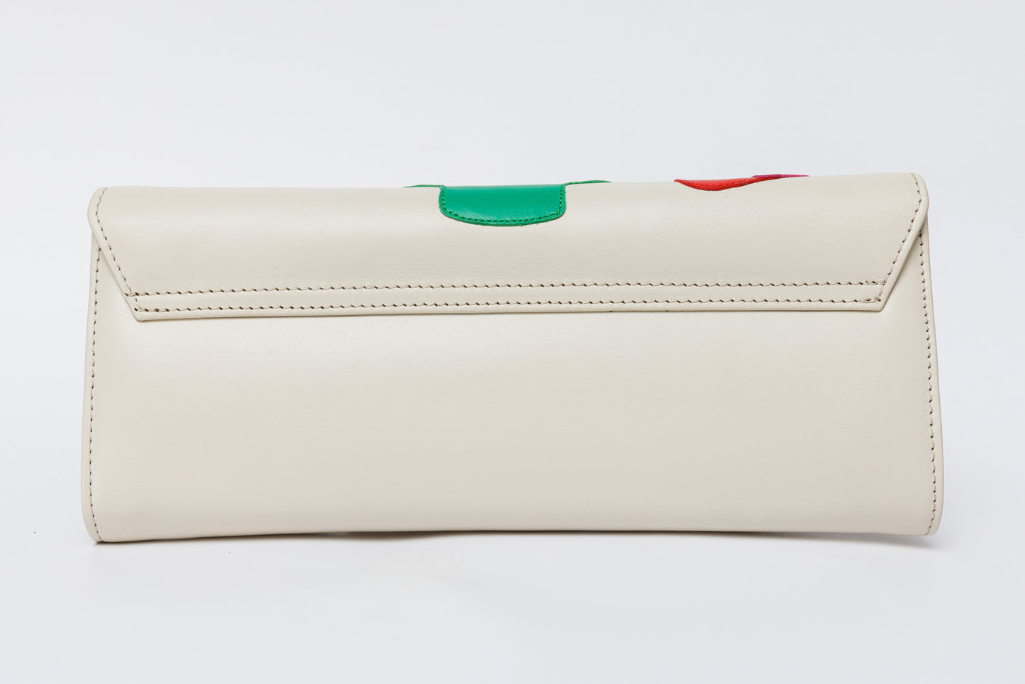 The Tario Cream Leather Clutch