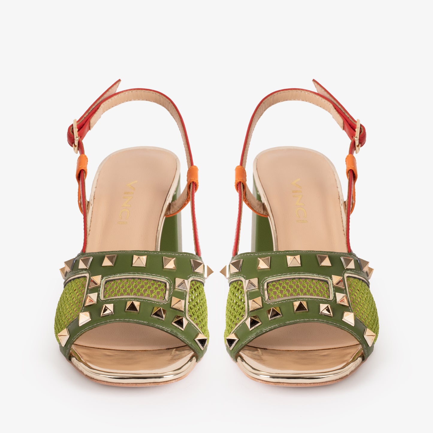 The Linea Green Leather Women Slingback Sandal