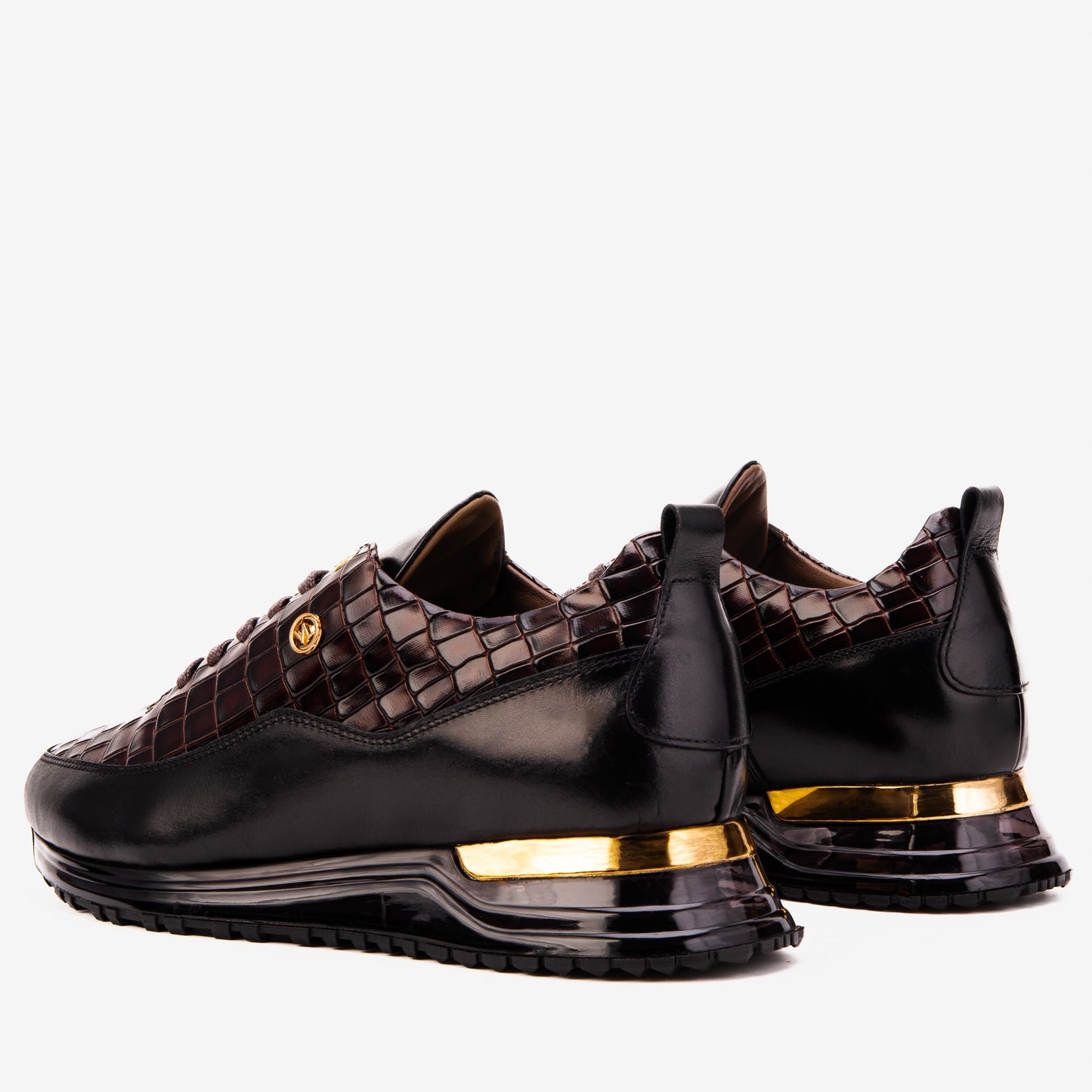 The Marseille Brown Croc-Embossed Leather Men Sneaker