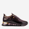 The Marseille Brown Croc-Embossed Leather Men Sneaker