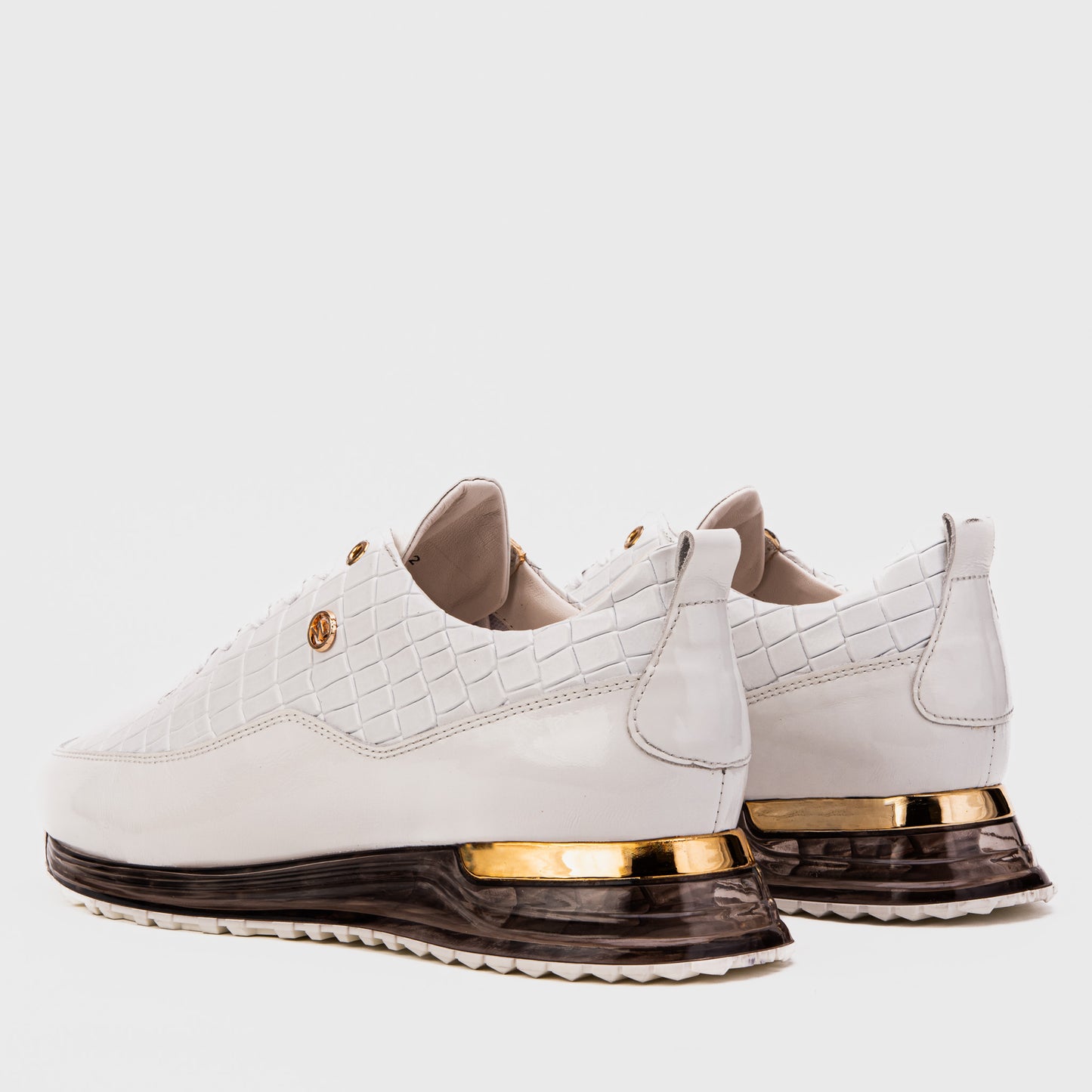 The Marseille White Croc-Embossed Leather Men Sneaker