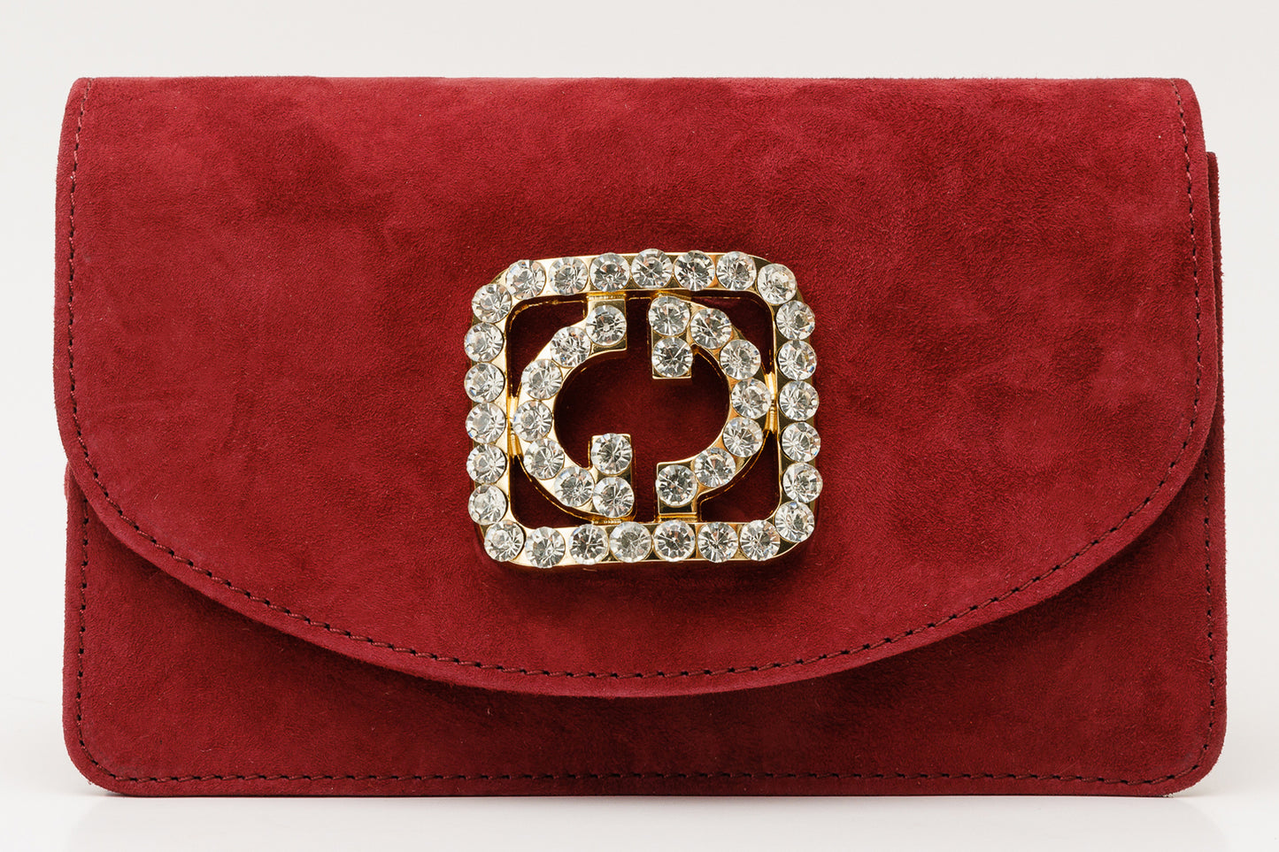 The California Burgundy Suede Leather Handbag