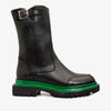 The Yako Black Leather Mid Calf Women Boot Final Sale!