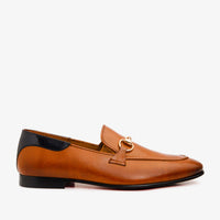 Zapato Maratea de piel marrón con tacón de aguja para hombre
