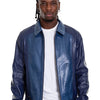 The Lopera Pythn Navy Blue Leather Men Jacket