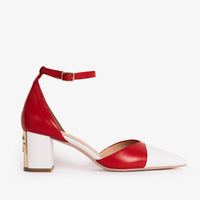 La Sandalia de Cuero Roja Noella para Mujer