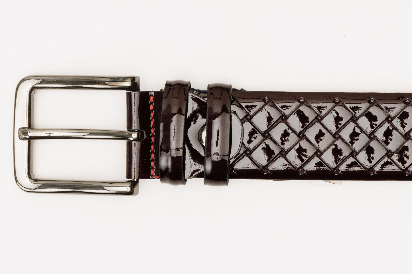 The Rico Burgundy Color Calfskin Belt