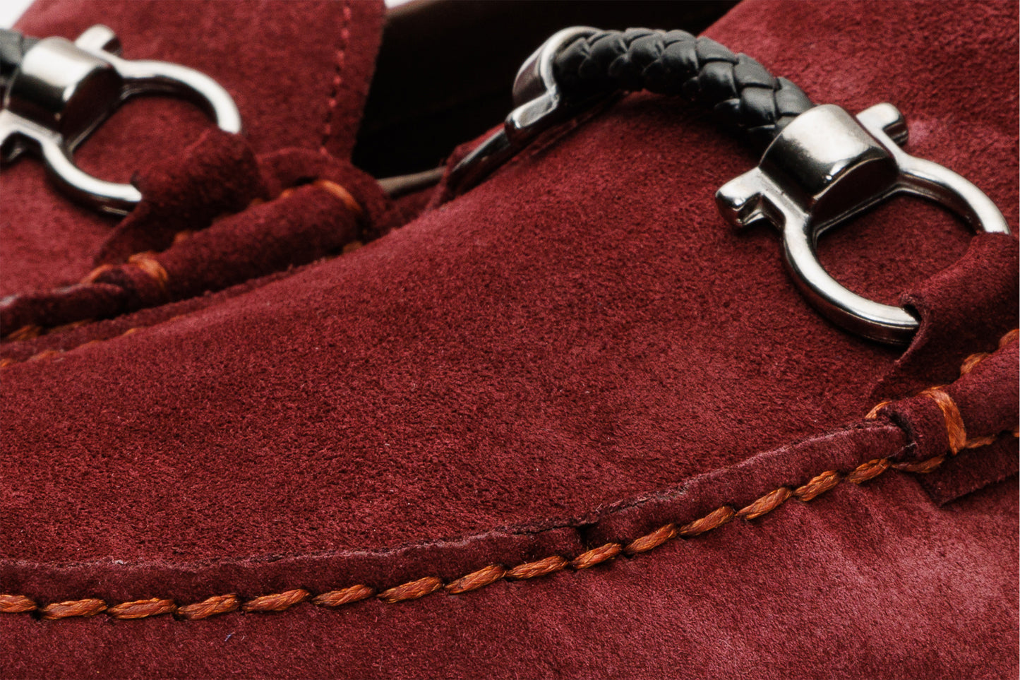 Mocasín Bit Drive de piel de ante burdeos Bari para hombre