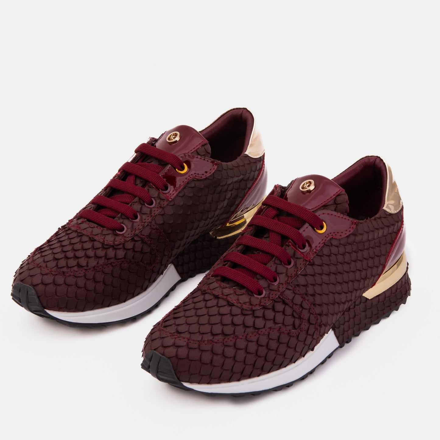 The Scarlet Burgundy Leather Women Sneaker