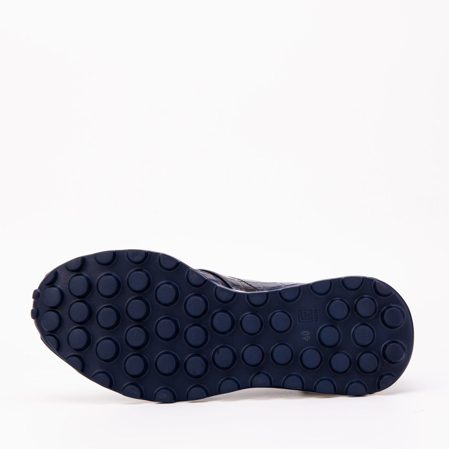 Zapatilla para hombre de cuero azul marino Corteggio