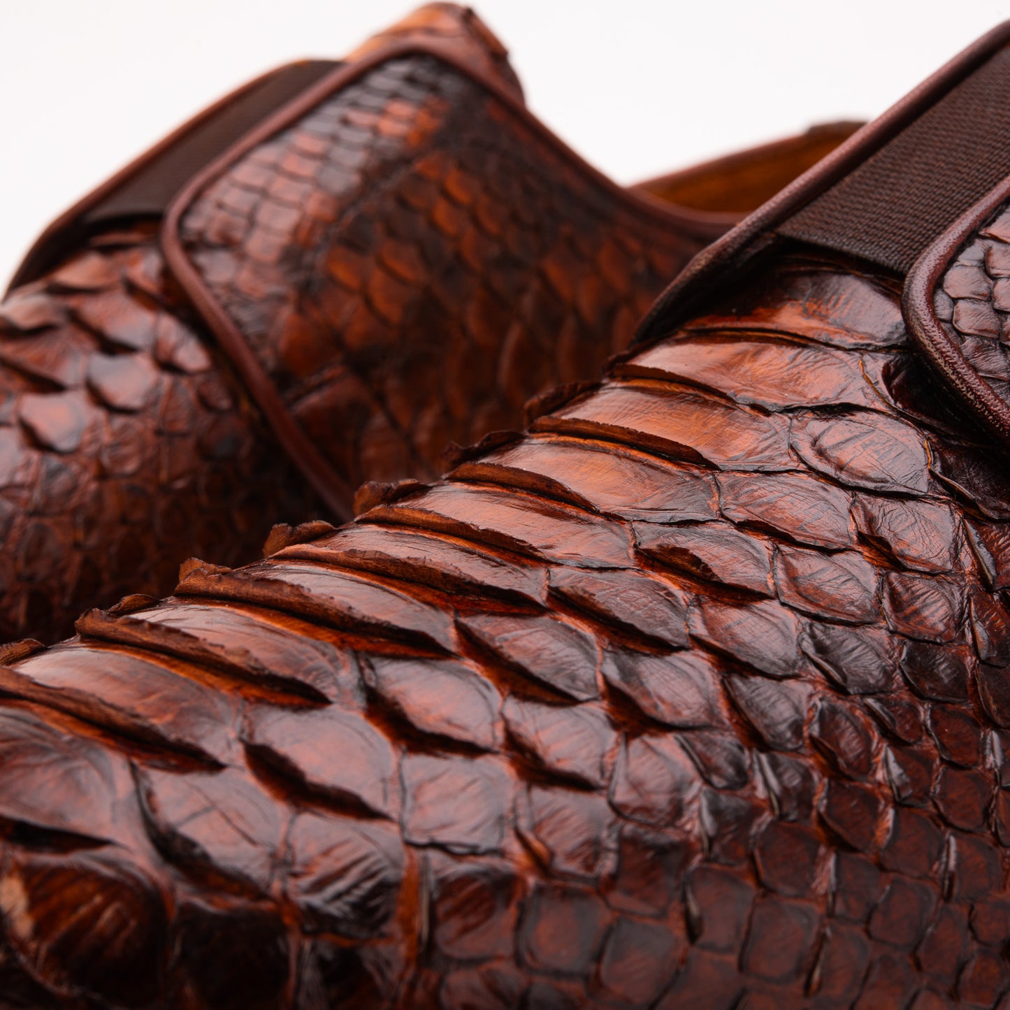 The Obsidian Tan  Python Leather Men Sneaker