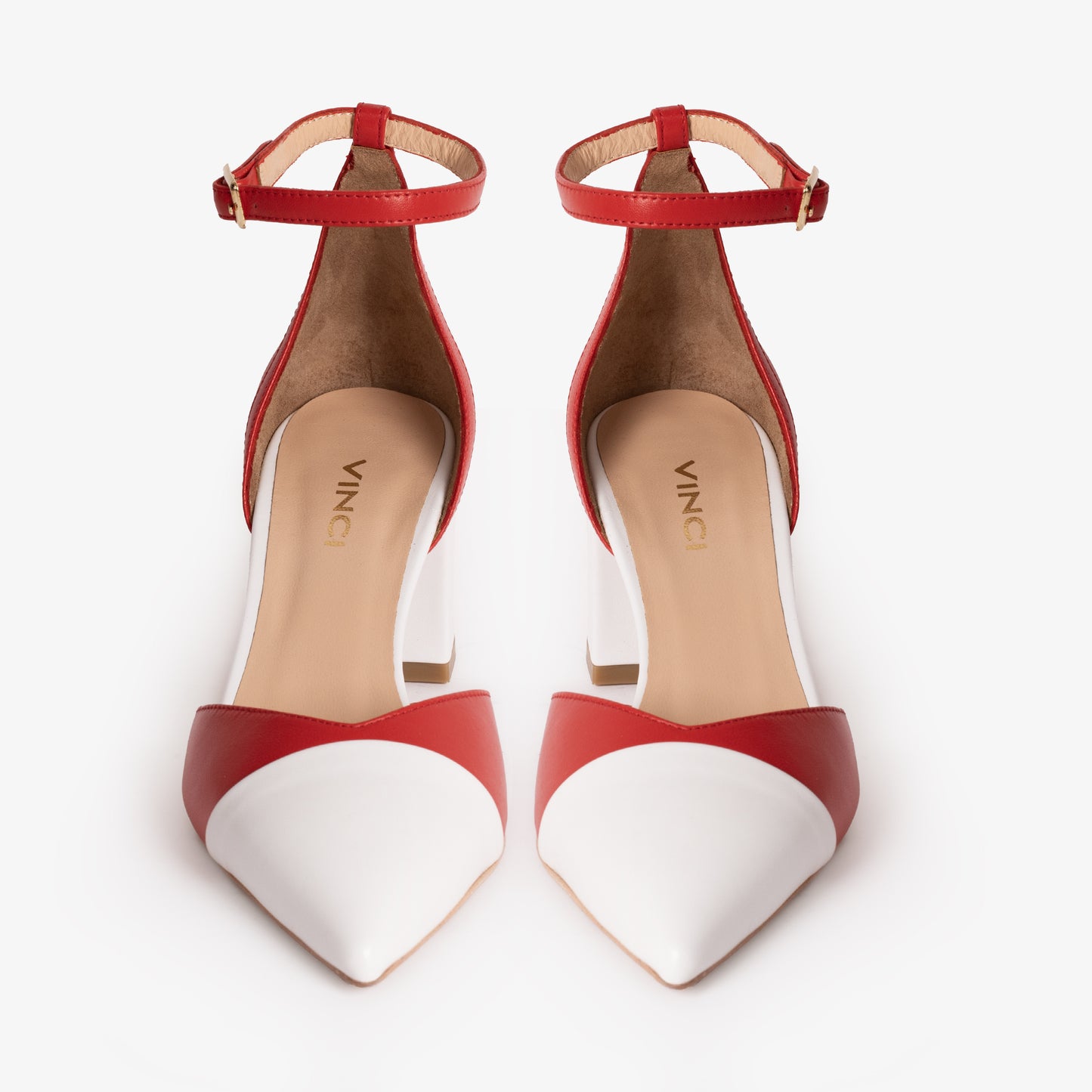 La Sandalia de Cuero Roja Noella para Mujer