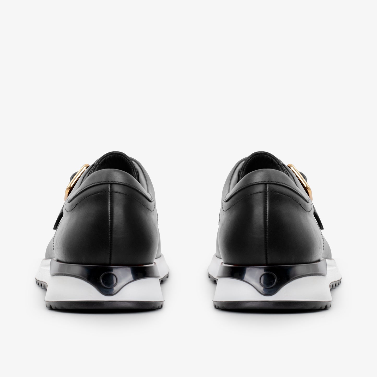 Las Zapatillas de Mujer de Cuero de Búfalo Negro Luxe