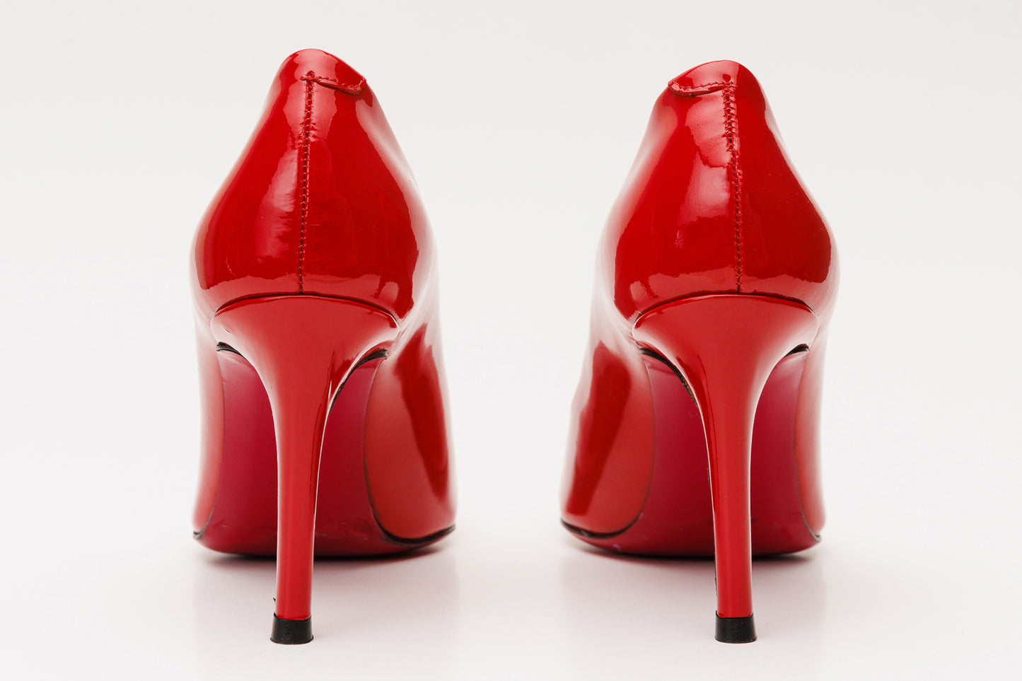 The Ege Red Leather Pump Fuchsia Sole Women Shoe