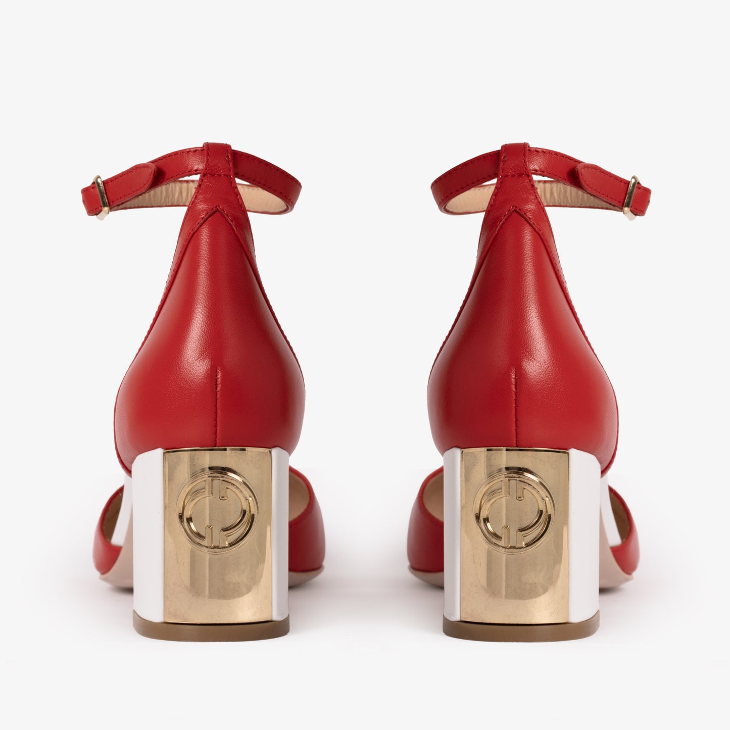 La Sandalia de Cuero Roja Noella para Mujer