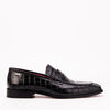The Stradale Black Crocodile Leather Men Penny Loafer