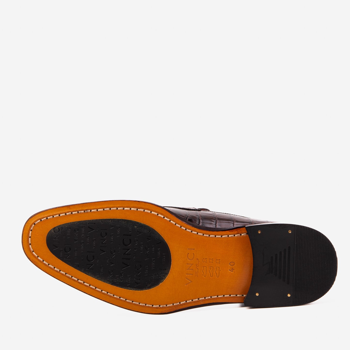 The Stradale Espresso Crocodile Leather Men Penny Loafer