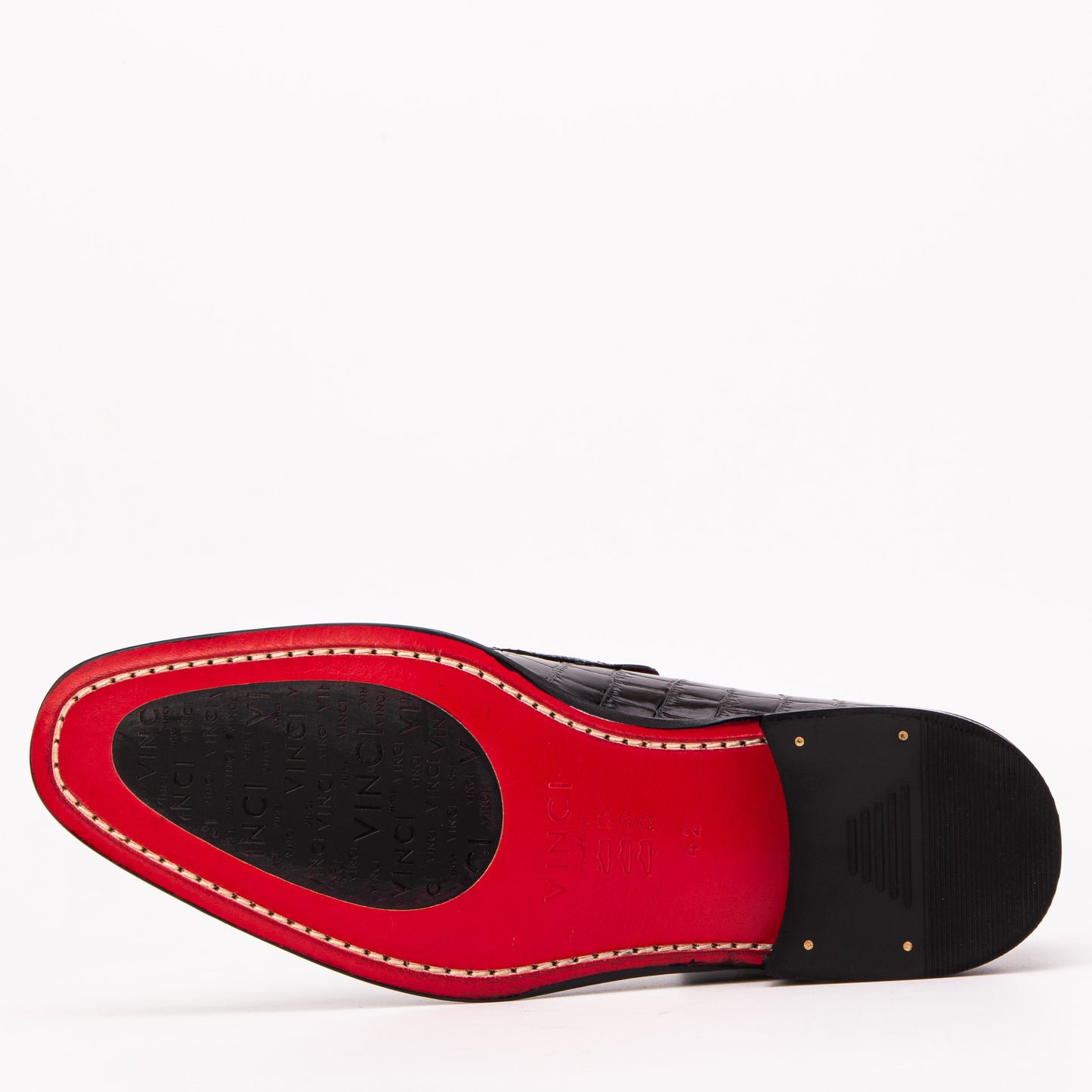 The Stradale Black Crocodile Leather Men Penny Loafer
