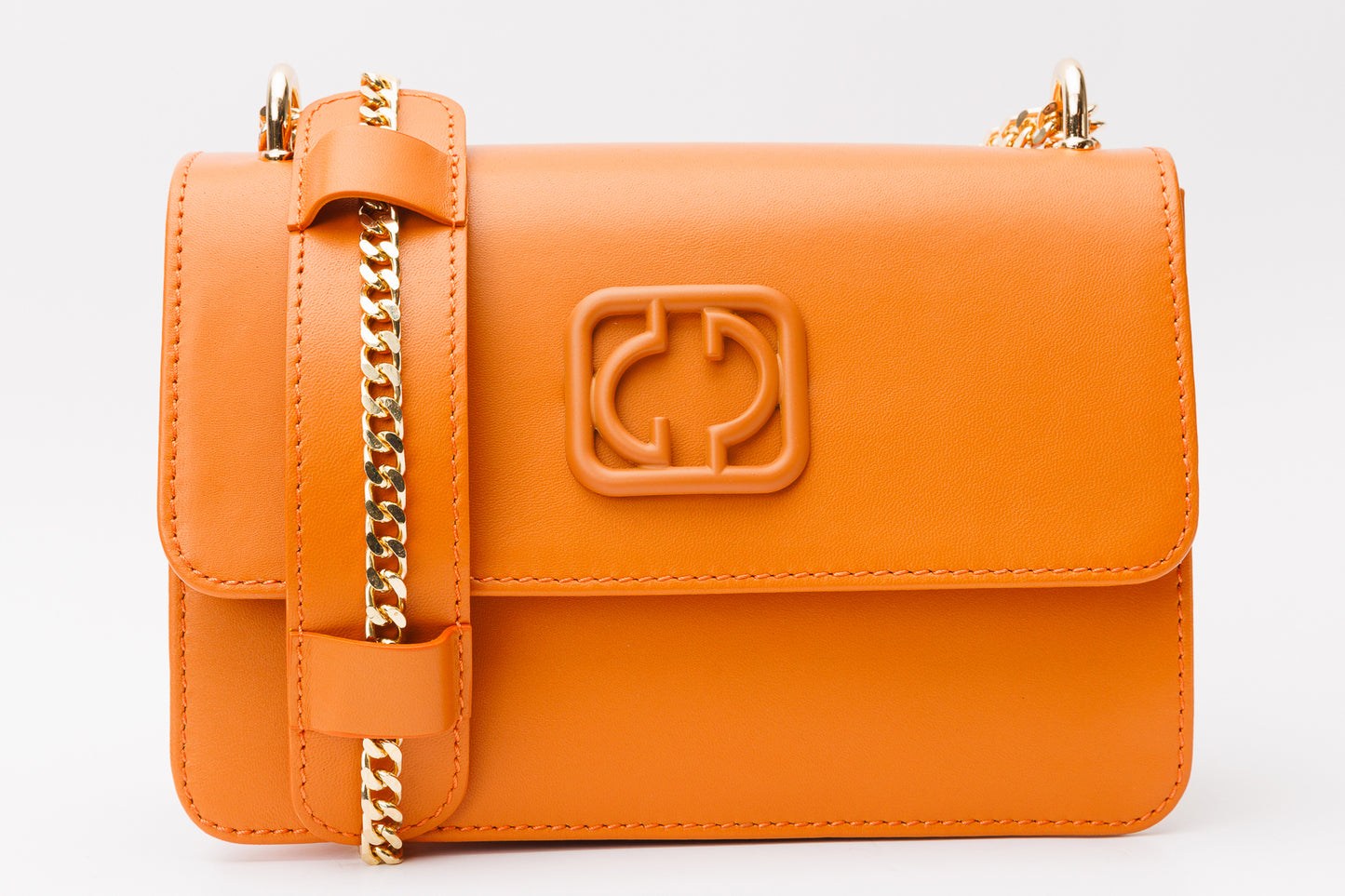 The Maneadero Orange Leather Handbag