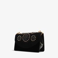 The Infanta Black Spike Leather Handbag