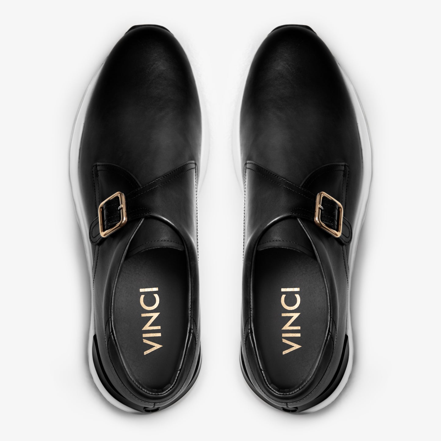 Las Zapatillas de Mujer de Cuero de Búfalo Negro Luxe