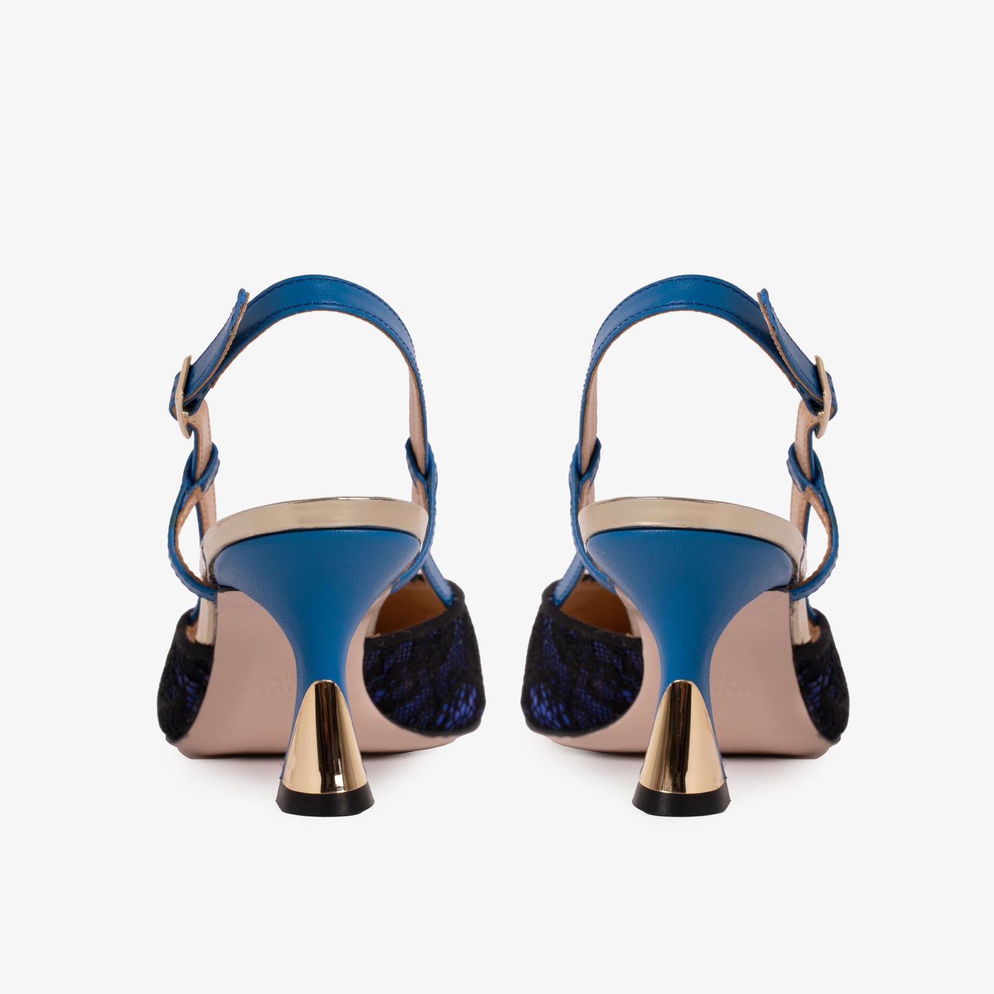 The Bali Sax Blue Leather Slingback Women Sandal