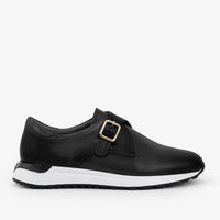 Las Zapatillas de Mujer de Cuero de Búfalo Negro Luxe