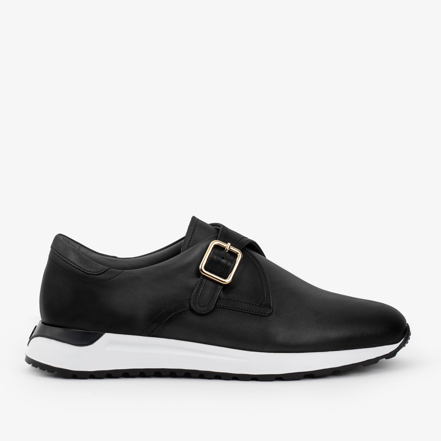 Las Zapatillas de Mujer de Cuero de Búfalo Negro Luxe