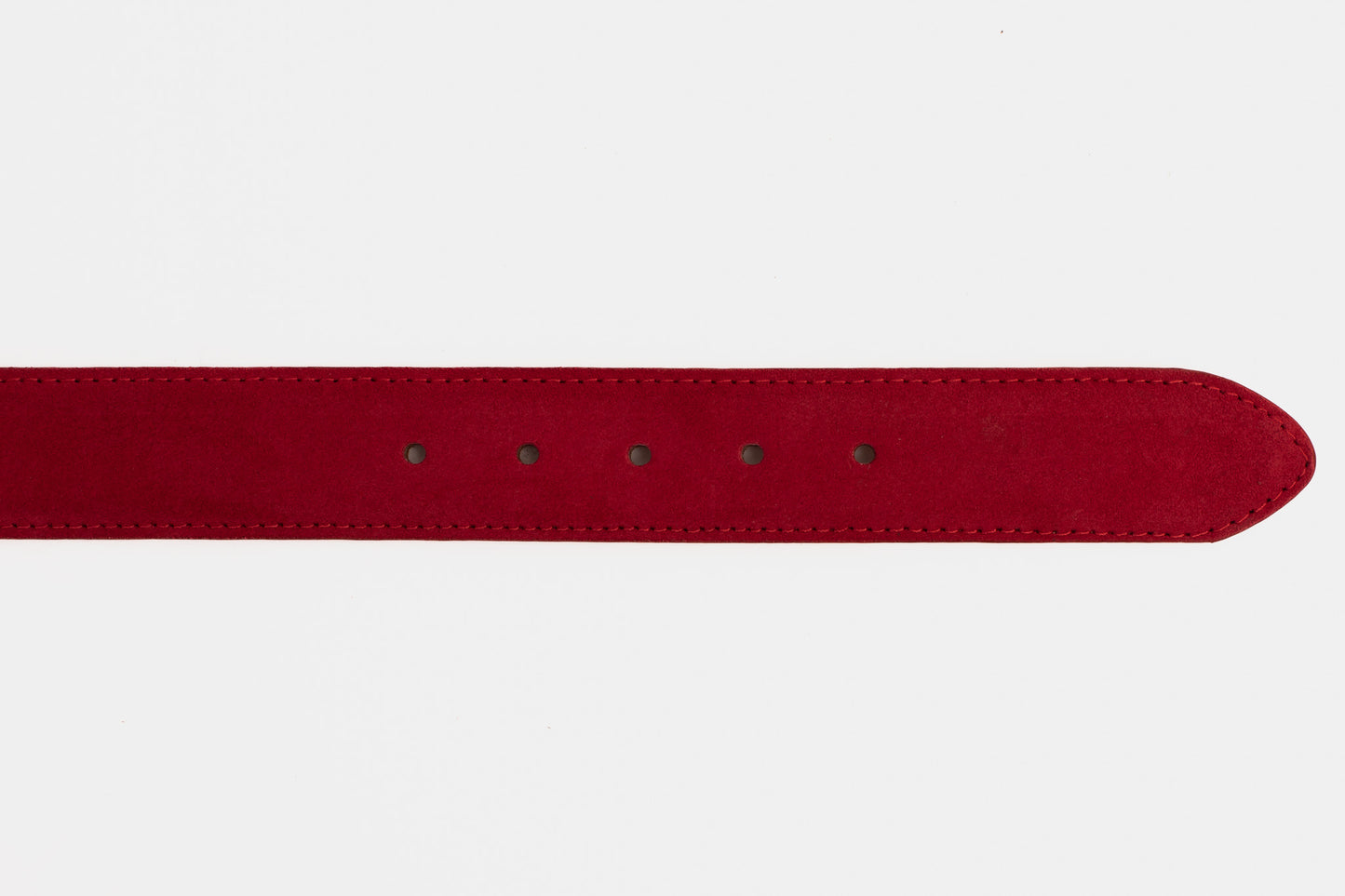 Cinturón de piel de ante rojo Bari 