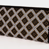 The Nampula Black Glitter Suede Leather Small Clutch
