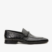 Mocasín de vestir de cuero negro de Johannesburg para hombre