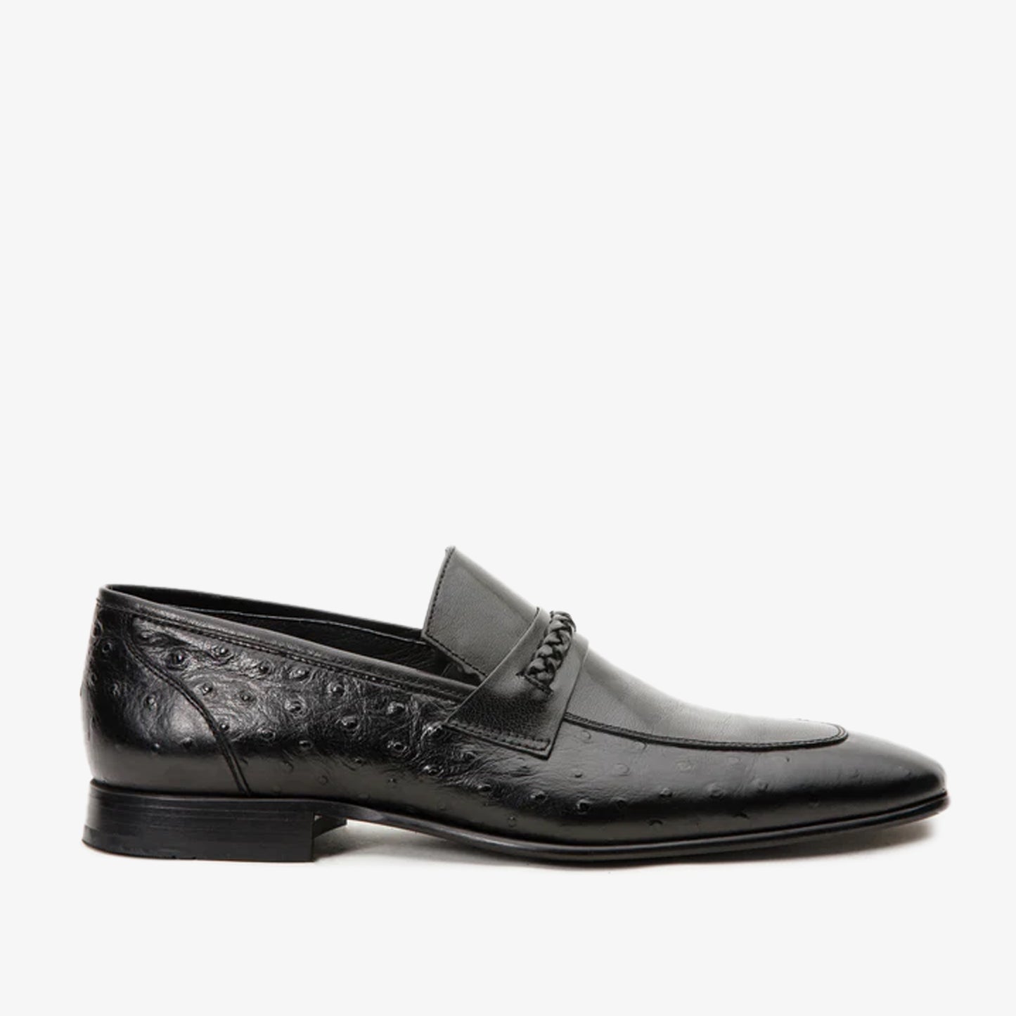 Mocasín de vestir de cuero negro de Johannesburg para hombre