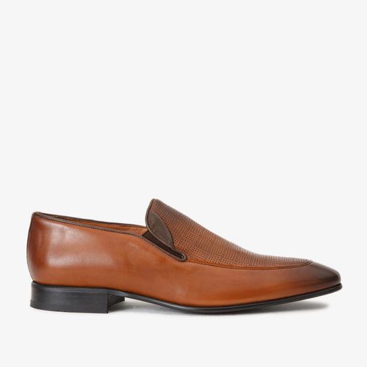 Mocasines de piel color canela de Migues para hombre