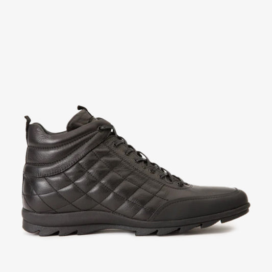 ¡Venta Final de las Botas de Hombre Casual de Cuero Negro Riga con Cordones!