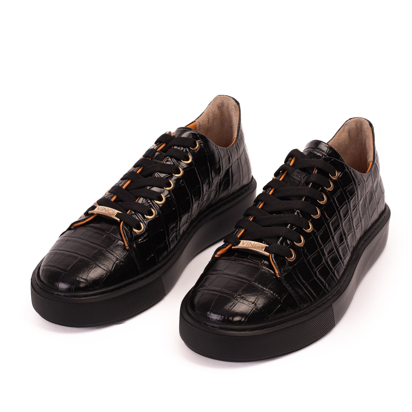 Zapatillas de cuero negras Dublin para hombre