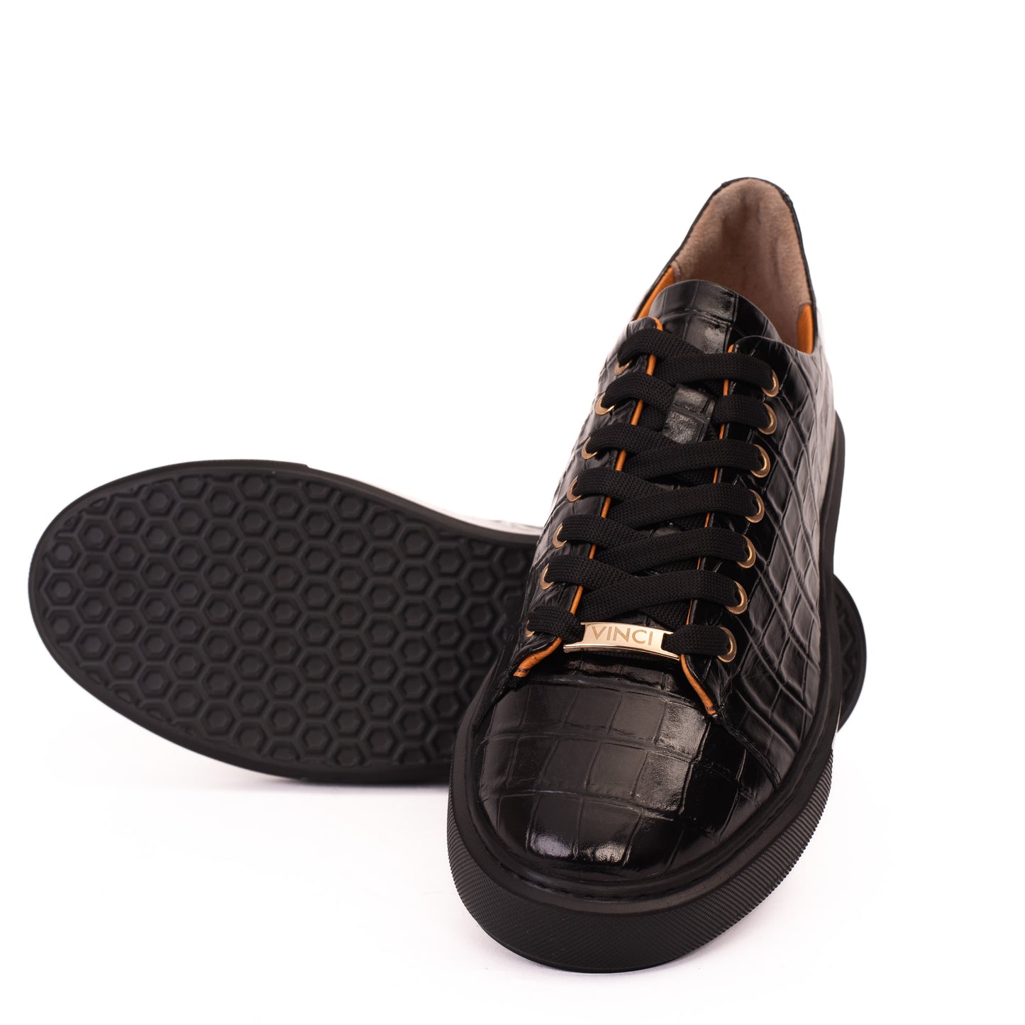 Zapatillas de cuero negras Dublin para hombre