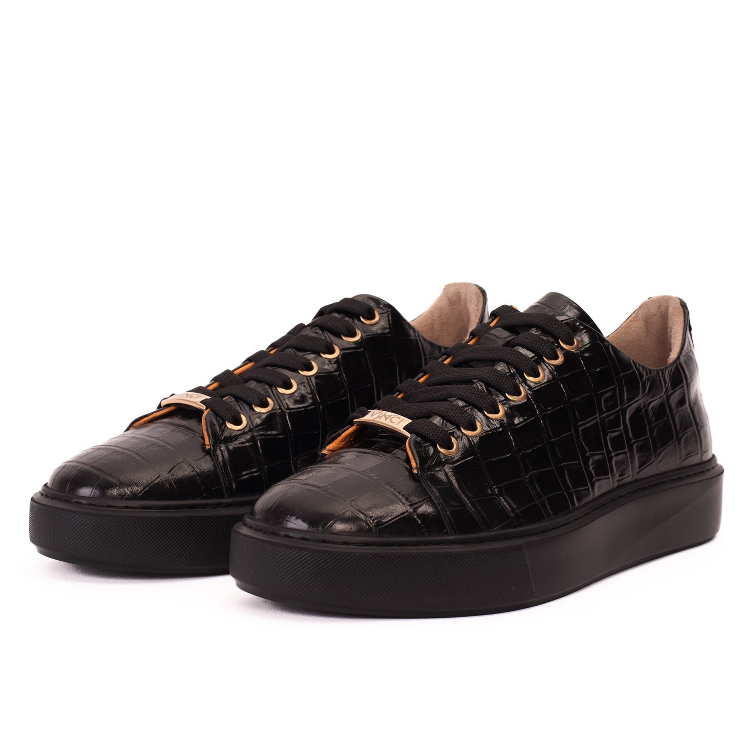 Zapatillas de cuero negras Dublin para hombre