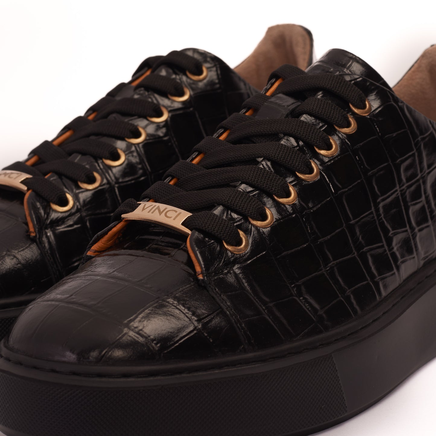 Zapatillas de cuero negras Dublin para hombre