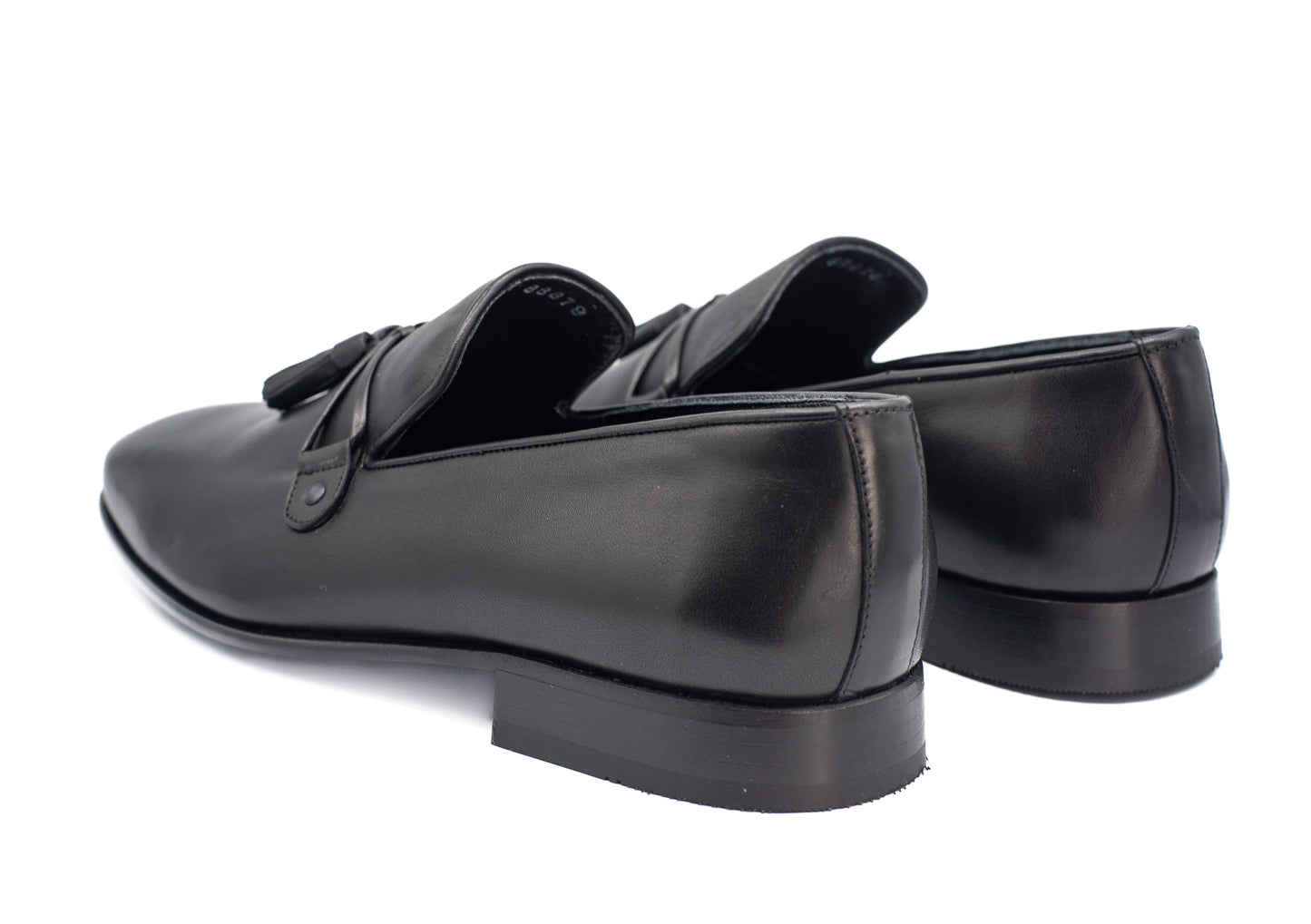 Mocasines con borlas de cuero negro Modica ¡Venta final!