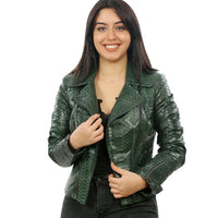 The Canton Pyhtn Leather  Women Jacket