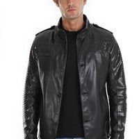 The Hepler Black Leather Men Jacket