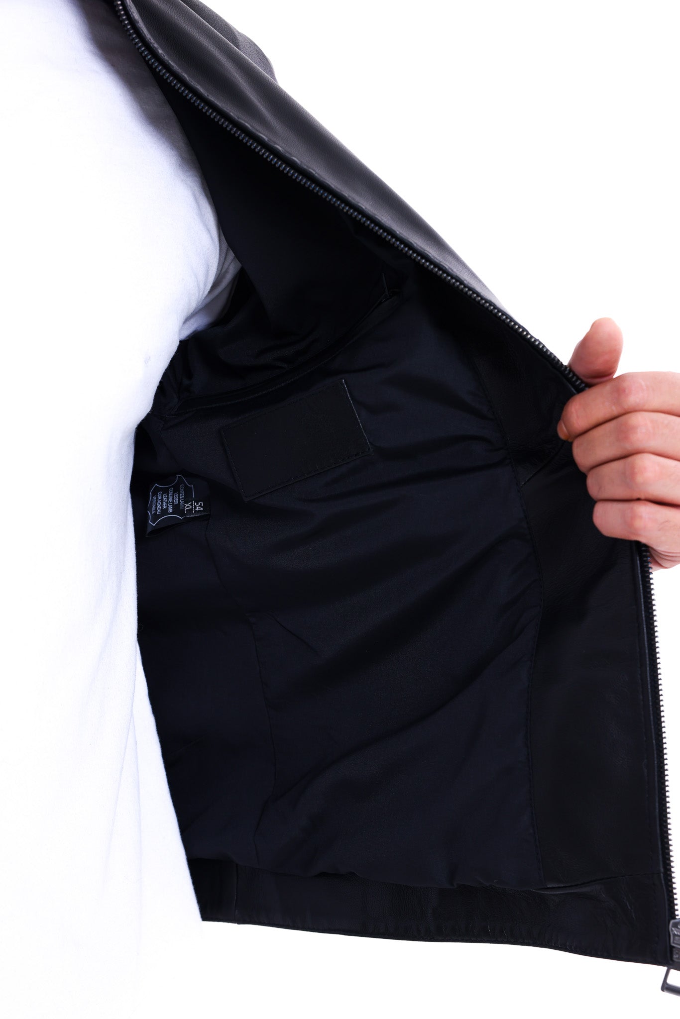 The Valdieri Black Bordeaux Perforated Genuine Calf Leather Men Jacket
