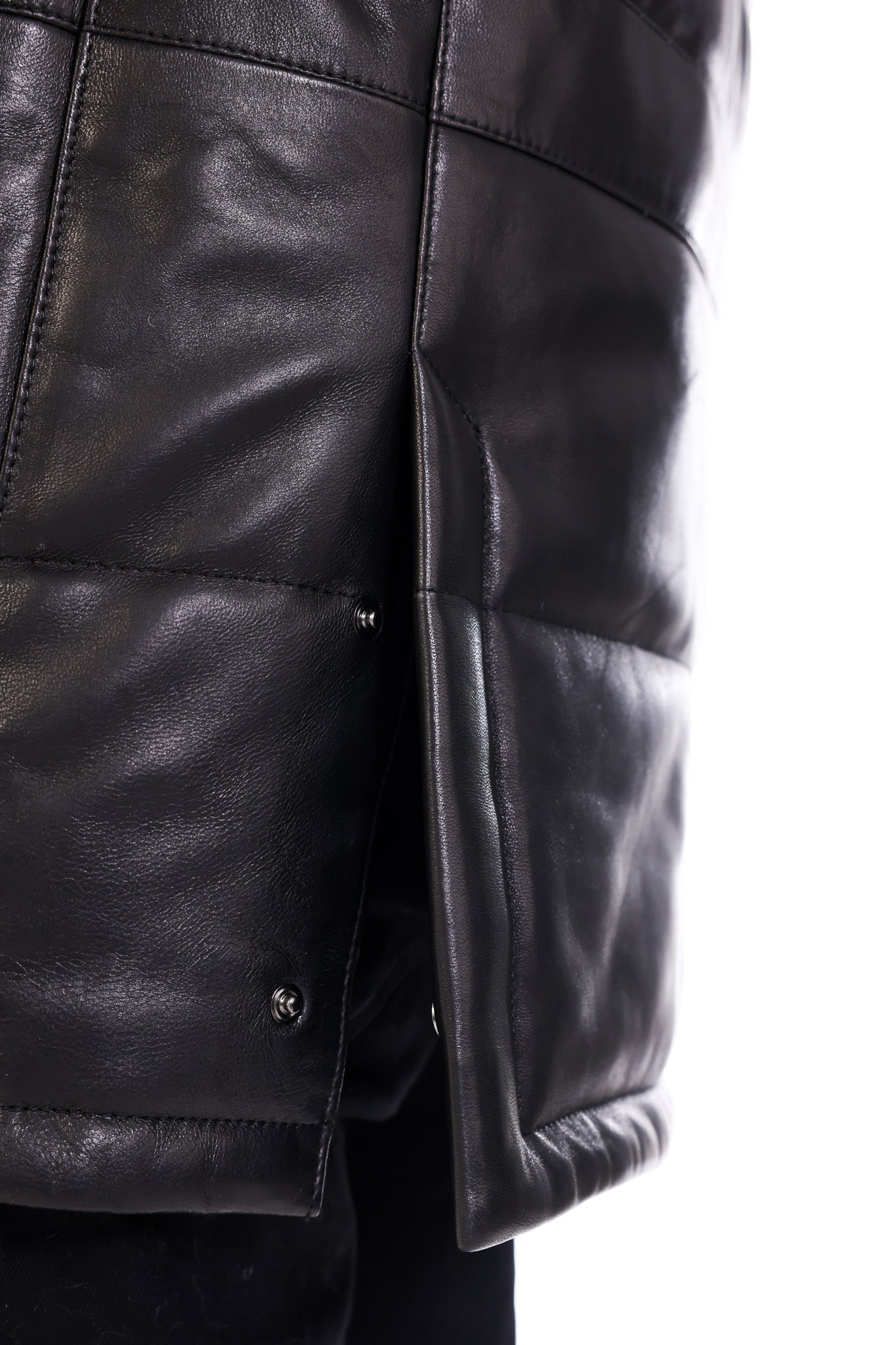 The Montrevia Black Genuine Leather Fur Hooded Men Coat