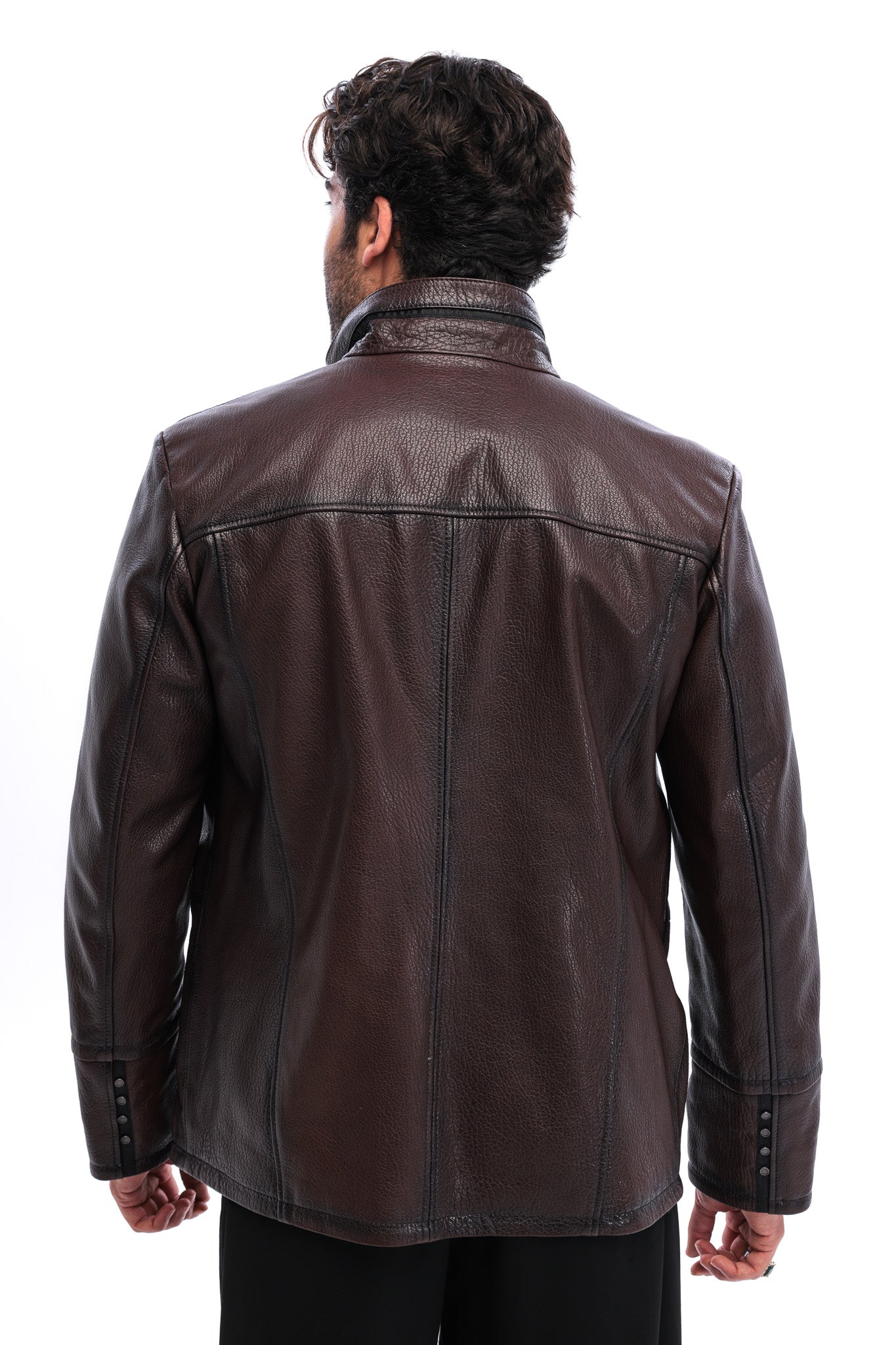 The Sondrio Brown Genuine Leather Men Jacket