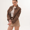 The Velmira Reversible Brown Suede Leather Jacket