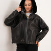 The Velora Black Reversible Lambskin Women Leather Jacket