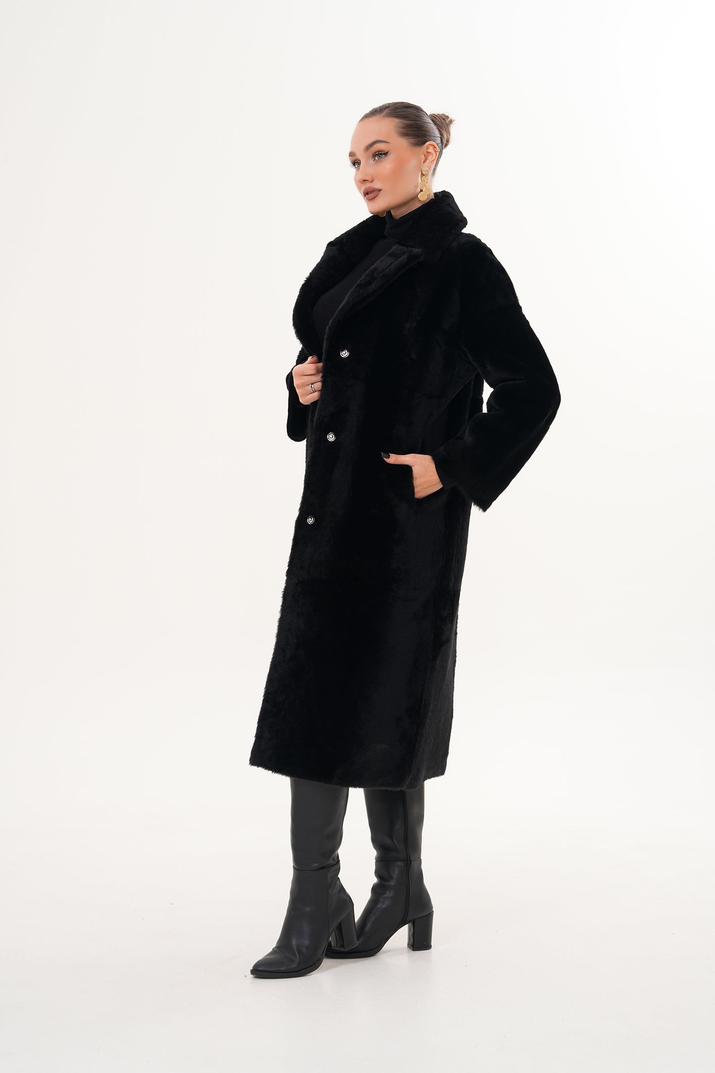 The Emilia Reversible Shearling Leather Women Jacket