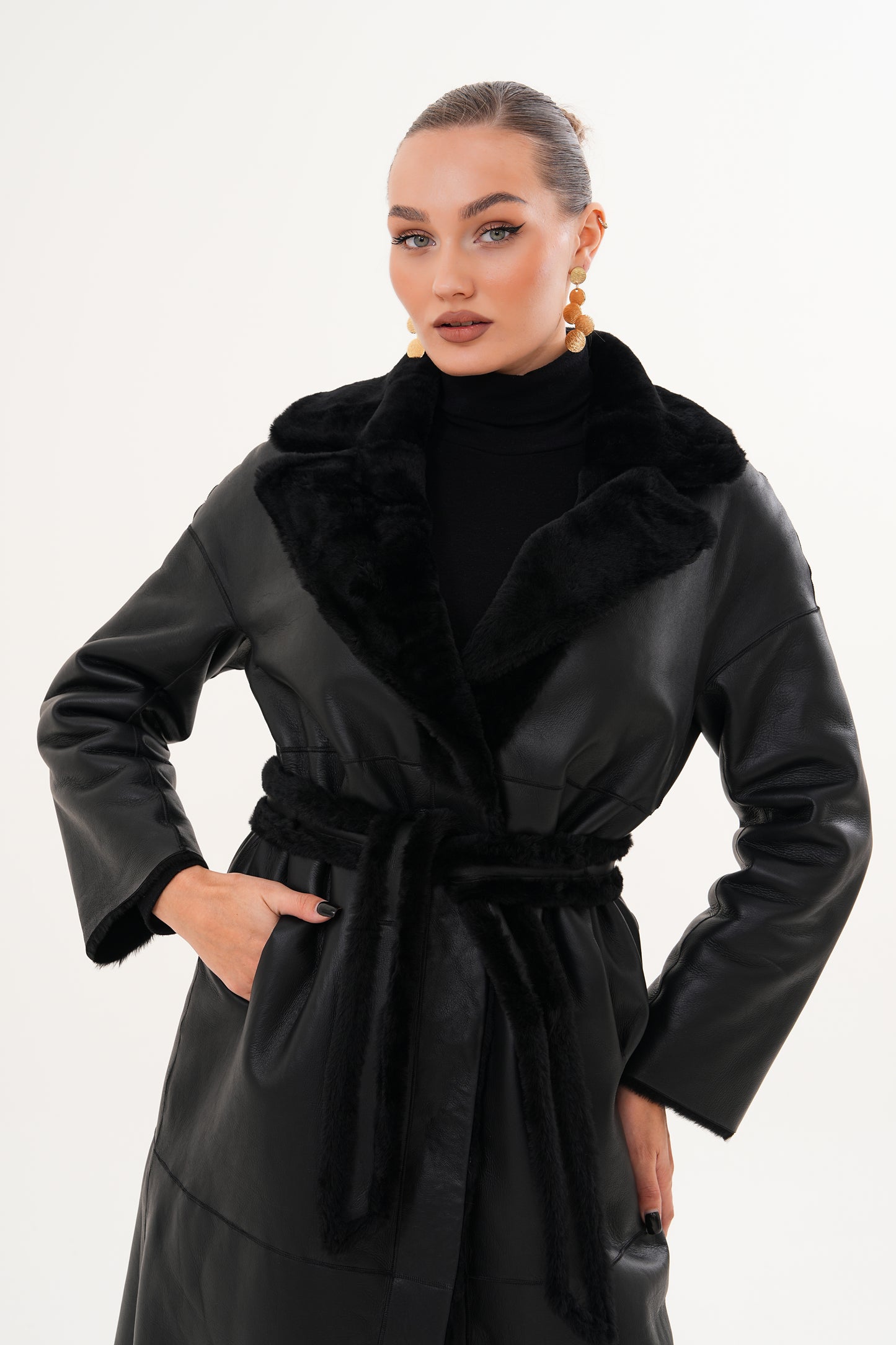 The Emilia Reversible Shearling Leather Women Jacket